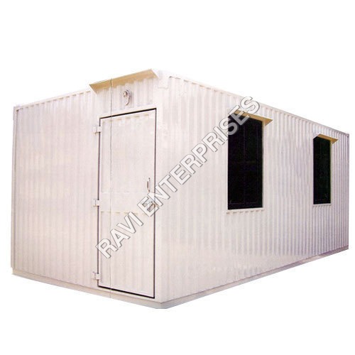 Eco Friendly Portable Cabin - Steel Container with 6mm Wall Panels | Cream Color Alloy Aluminum Windows Easy Installation Customizable Designs All Basic Amenities