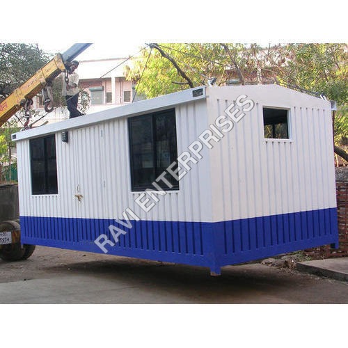 White And Blue Frp Portable Cabin