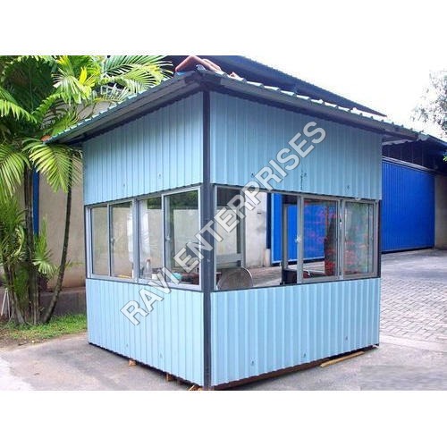 Blue And Transparent Portable Security Guard Cabins