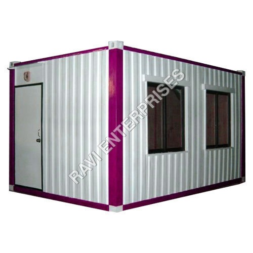 Pink And White Ms Portable Security Cabin