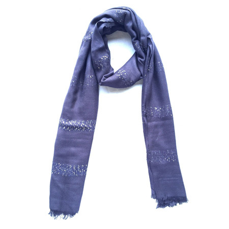 Navy Blue Viscose Scarves