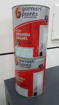 Red And White Printed Round Tin Container