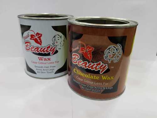 Brown And White Round Wax Tin Containers