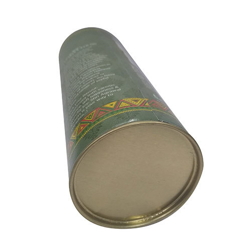 Packaged Food Tin Container - Aluminum Material, Cylinder Shape, Green Color | Food Safety Grade, Contamination Proof Storage