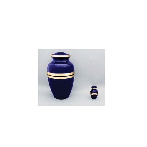 Cobalt Brass Vases Memorial Urn