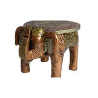Handmade Wooden Elephant Stool