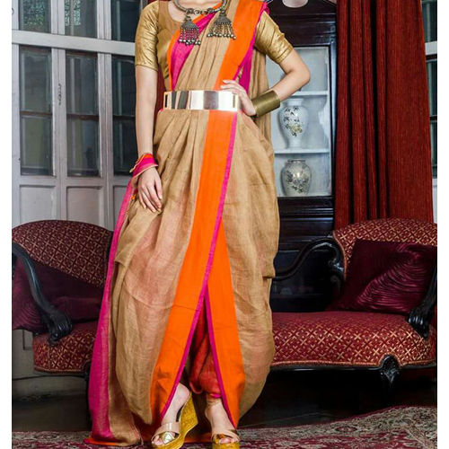 Silk Ladies Linen Dhoti Saree At Price 1500 Inr Piece In Bhagalpur Id C4943124