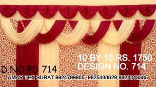 Tent decoration parda fabric