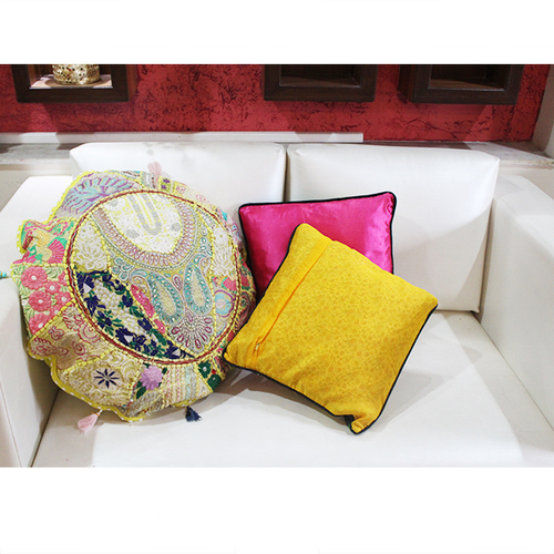 Multi-Color Indian Handmade Royal Rajasthani Banjara Patch Work Cushion Cover