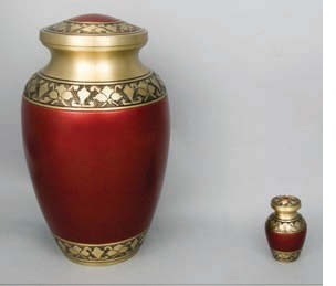 Roman I Red Memorial Urn