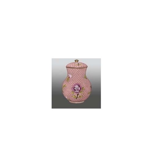 Pink Shangrila Pastel Cloisonne Cremation Urn