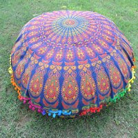 Multi-color Mandala Decorative Floor Round Home Textile Cushion Cover