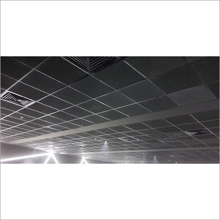 Black Fibreglass Acoustic Ceiling Tile Furnitech 103