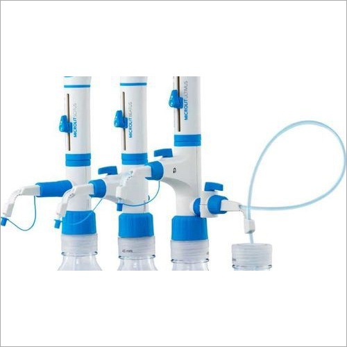 Microlit Beatus - Plastic Construction, 360 Degree Adapter, White And Blue | Springless Valve, Easyknob, Flexinozzle, Recirculation Valve, Iso 8655 Calibration, High Precision Liquid Handling