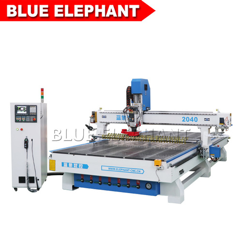 Vacuum Cleaning System High Configuration 2040 Atc Cnc Carving Machine With Two Pressure Roller For Mdf Acrylic Plastic Sheet