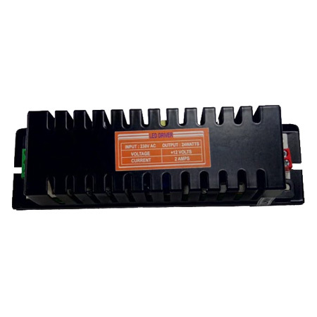 2a Led Strip Driver - 12v Dc, 2a Output, 70%+ Efficiency | Black, Dimensions: 158x42x35mm, Auto Recovery Short Circuit Protection, Built-in Power Indication