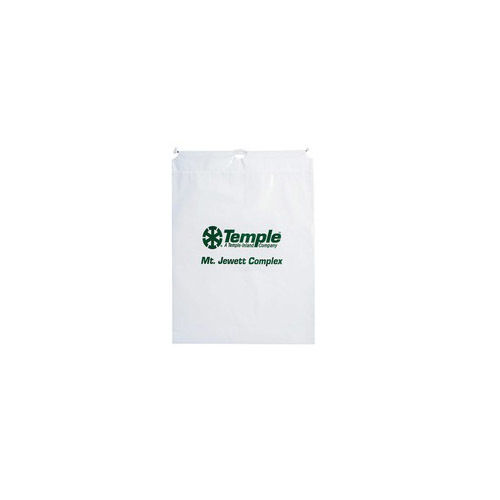 White&Green Top Ranking Draw Tape Plastic Bag