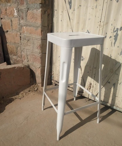 Durable White Bar Stool