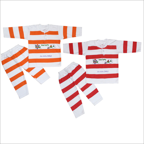 Baby Suit Coloured Strip Orange Color Baby Suit Coloured Strip Orange Color