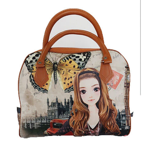 Custom Printed Ladies Strap Shoulder Bag Size: 33*30*12Cm