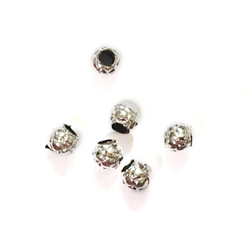 Silver 10Mm Foot Ball Design Beads