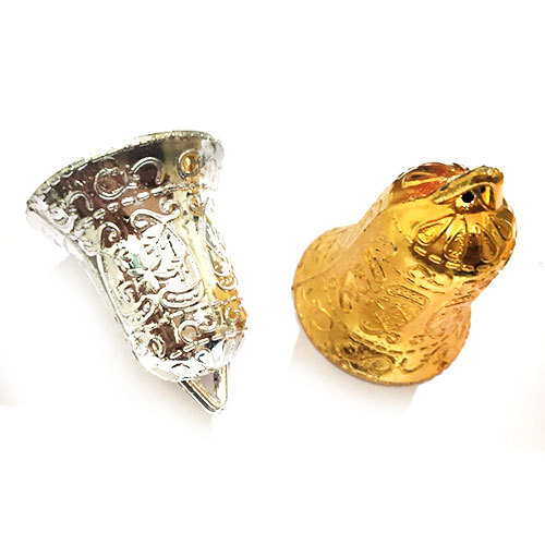 Plastic Gold Silver Bell Design Beads