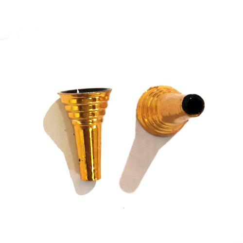 Plastic Small Golden Funnel Design Beads