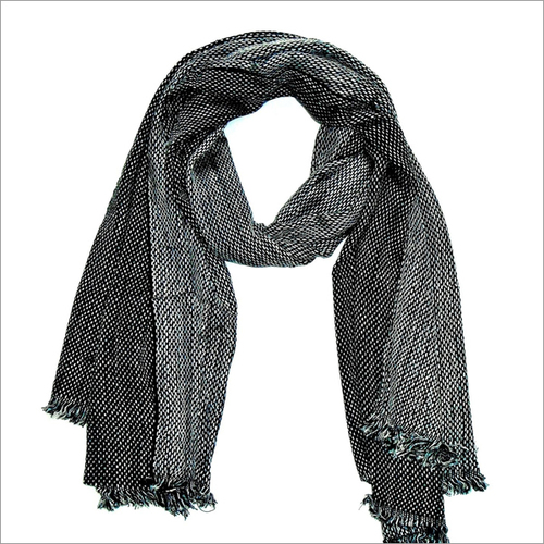 Mens Black Scarf - Long Cotton Design | Versatile Style for Everyday Wear