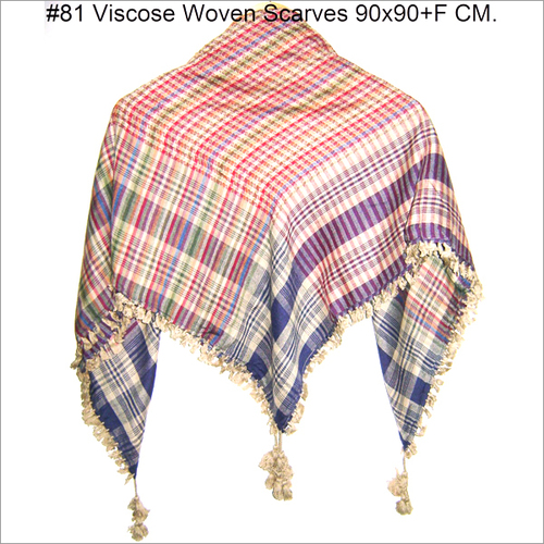 Cotton Checked Square Scarves