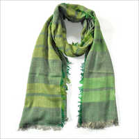 Green Viscose Scarves Fur Type: Cotton