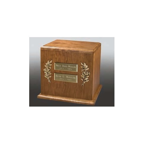 Left & Right Rose Two Nameplate Companion Urn