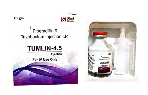 Piperacillin + Tazobactam Injection - 4.5 GM Powder | Treats Pneumonia, Skin and Abdominal Infections, Penicillin Antibiotic