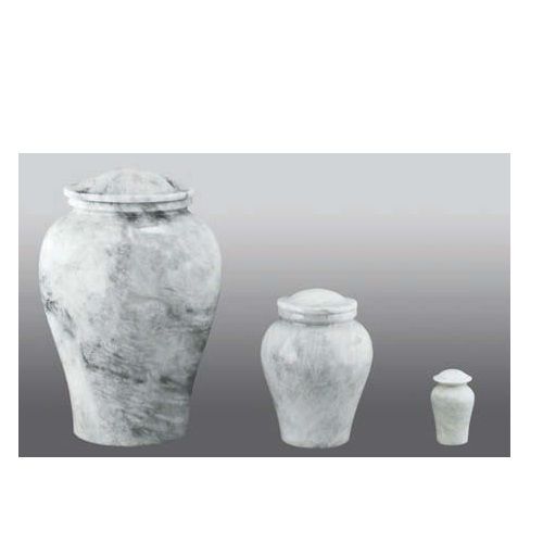 Painting Arno White Marble Aluminum Cremation Urn