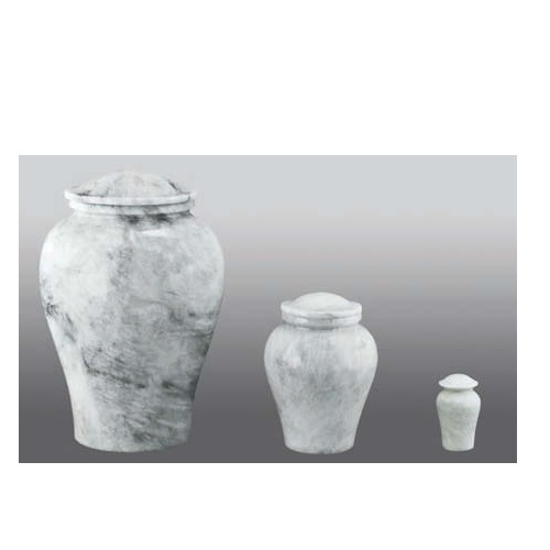 Arno White Marble Aluminum Cremation Urn