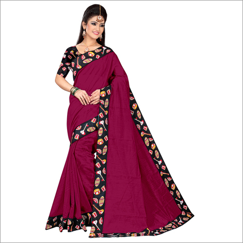 Fancy Chanderi Silk Saree