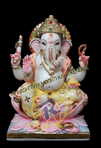 Uv Resistant Marble Ganesh Statue