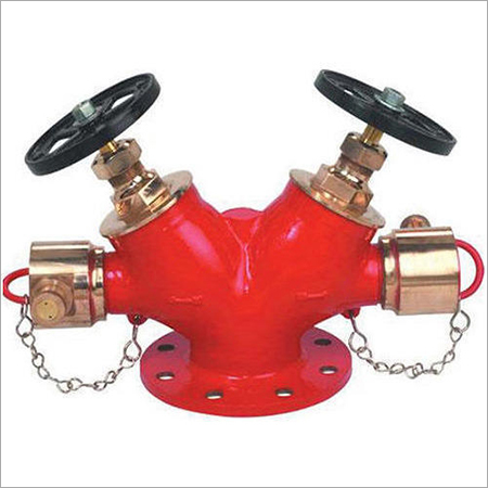 Red Swati Double Headed Hydrant Valves Isi Marked