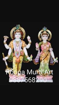 White Marble Laxmi Narayan Statue