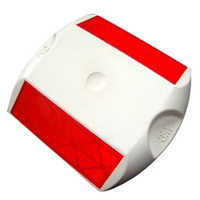 3 Mm Road Stud - Polycarbonate, 100 X 100 X 20 Mm | White, Reflective Coating, 36 Tonnes Weight Capacity, Astm Certified