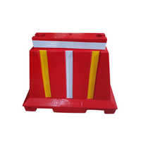 Plastic Traffic Barrier - Plastic, 1000 X 800 X 500 Mm | Weather Resistant, High Performance, 15 Litre Water Capacity