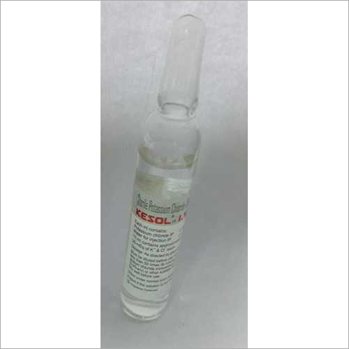 Sterile Potassium Chloride Injection - 10ml Liquid Form | Antimicrobial, Suitable For Adults, Store In Dry Place