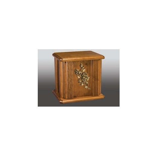 Bud Rose Wood Cremation Urn