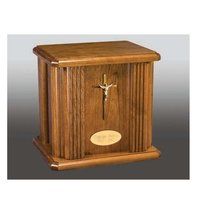 Atlantic Cross & Nameplate Wood Urn