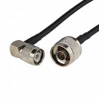 N Male St. Connector To Tnc Male R/a Connector With Rg58 Cable - Copper Solid Round Conductor, Medium Voltage, Pvc Insulation, Black Rubber Jacket