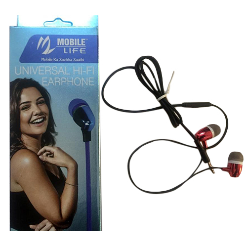 Universal Hi-Fi Earphone - Plastic Body, Soft Earbuds , Excellent Sound Quality and Long Operational Life