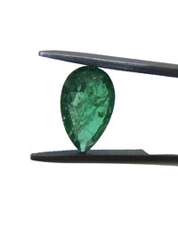 4.14Cts Natural Zambian Emerald 12X7.5mm Pear Cut matching pair loose gemstone