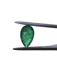 4.14Cts Natural Zambian Emerald 12X7.5mm Pear Cut matching pair loose gemstone