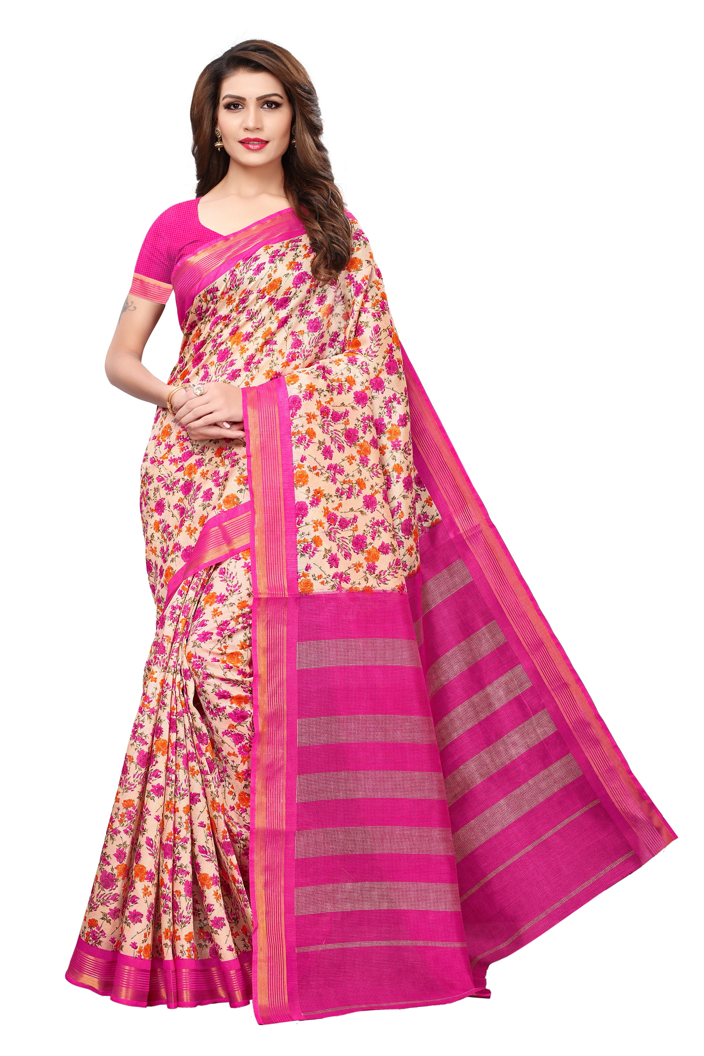 Bhagalpuri Silk Printed Saree