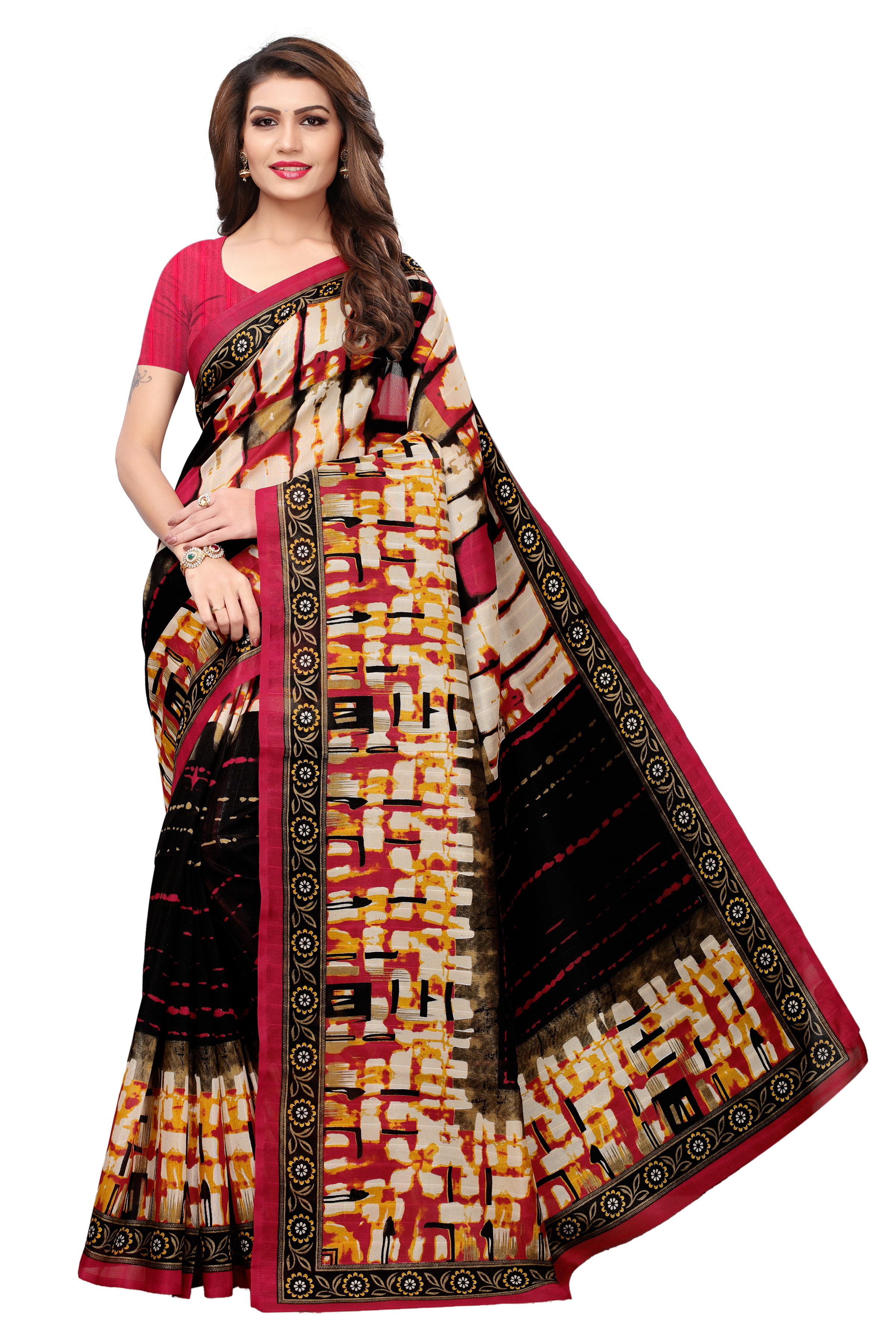 Bhagalpuri Silk Printed Saree