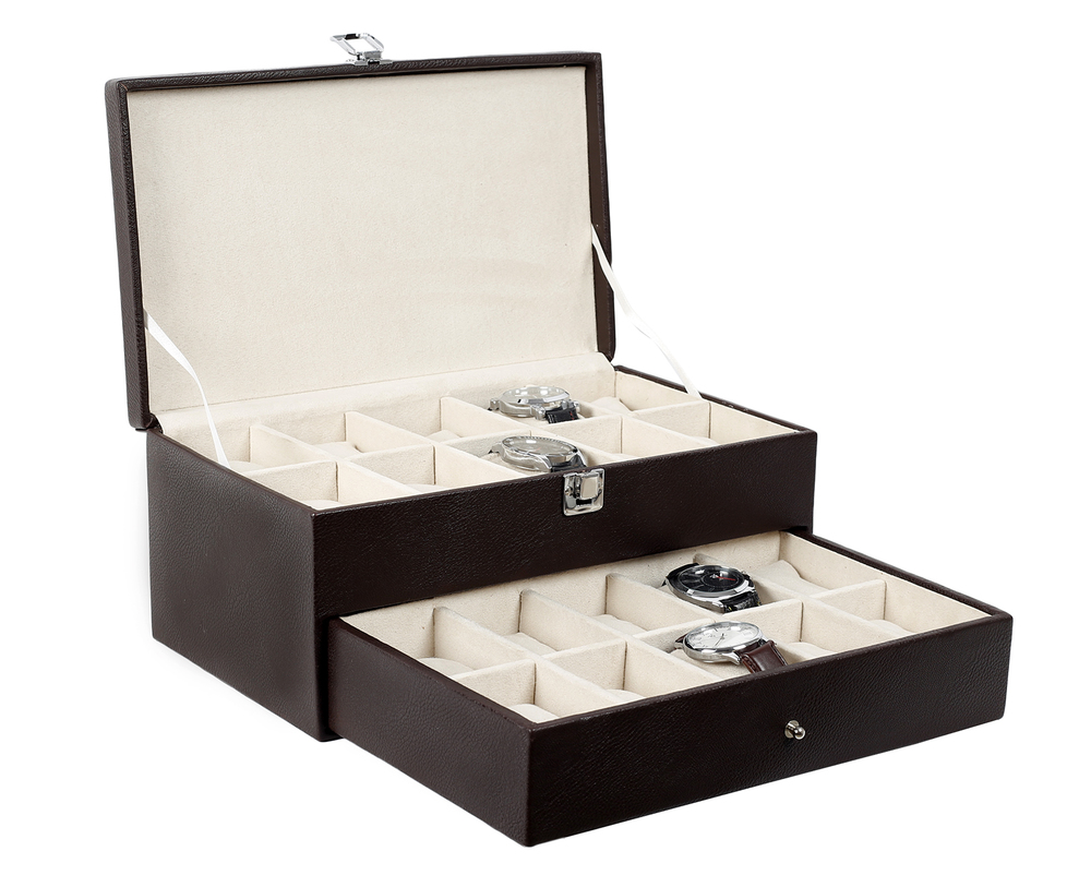 Hard Craft Brown Watch Box for 20 Watches